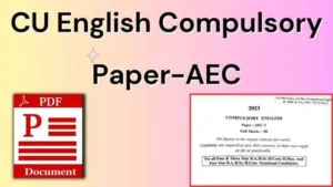 CU English Compulsory AEC Question Paper